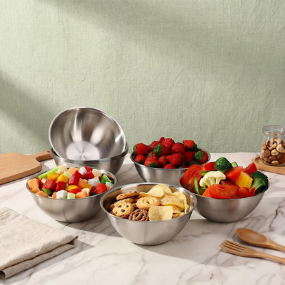 12 Pcs 304 Stainless Steel Mixing Bowls with Graduations, 40 Oz4