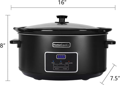7 Quart Programmable Slow Cooker, Kitchen Appliances, Perfect Kitchen Small Appliance for Family Dinners, Black Stainless Steel2