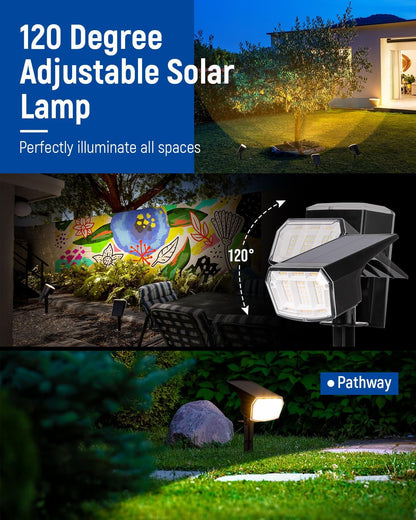Solar Spot Lights Outdoor Waterproof, 10 Pack, Warm White4