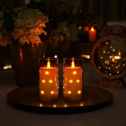 3"X6" Flameless Candles, Flickering LED Pillar Candles with Remote7