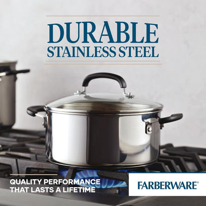 Brilliance Dutch Oven Pot with Lid, 5 Quart, Stainless Steel5
