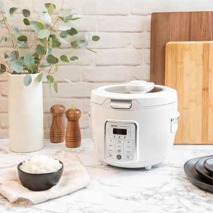® Professional Digital Rice Cooker, 10-Cup (Uncooked) / 20-Cup (Cooked), Slow Cooker, Multicooker, Steamer, Oatmeal Cooker, Auto Keep Warm, Sauté-Then-Simmer®, 4 Qt, White, ARC-1230W5