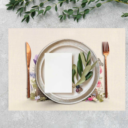 Spring Gnome Floral Placemat Set of 4 Spring Summer Placemats Seasonal Table Mats for Indoor Outdoor Home Kitchen Dining Decor Party Farmhouse Burlap Table Mats 12X18 Inch4