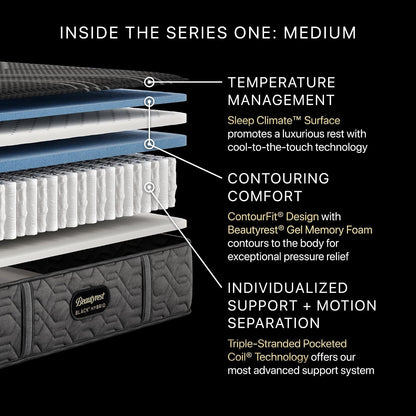 Beautyrest Black Series One Medium 13" Queen Hybrid Mattress3