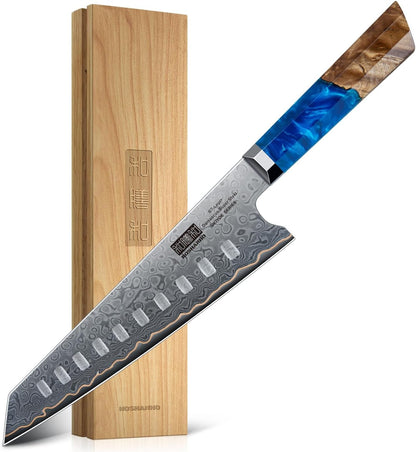 7" Damascus Santoku Knife, 67-Layer Damascus Kitchen Chef Knife1