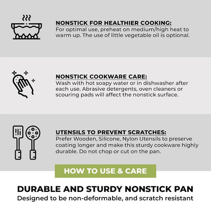 COOKWARE Life Ceramic Nonstick Wok | 11 Inches 6.6 Quarts Cast Aluminum | 11In 6.6Qt Cast Aluminum Stir-Frypan | 3Layer Ceramic Nonstick Asian Frypan | PFOA Free | Soft-Touch Handle | All Cooktop8