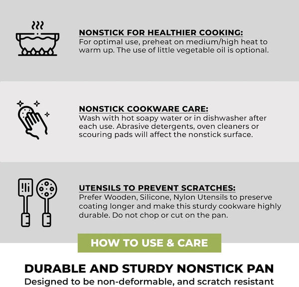 COOKWARE Life Ceramic Nonstick Wok | 11 Inches 6.6 Quarts Cast Aluminum | 11In 6.6Qt Cast Aluminum Stir-Frypan | 3Layer Ceramic Nonstick Asian Frypan | PFOA Free | Soft-Touch Handle | All Cooktop8