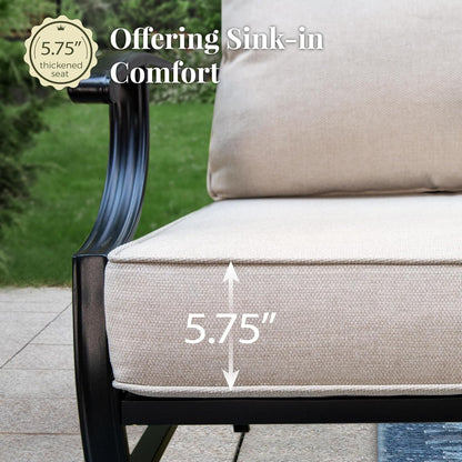 6-Piece Patio Conversation Set, Coffee Table, E-Coated Frame2
