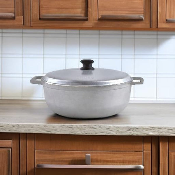 7.5 Quart Traditional Natural Made in Colombia Caldero with Lid for Cooking and Serving,Silver6