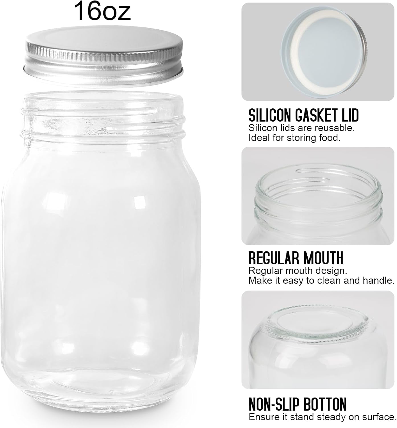 glass-mason-jars-16oz-regular-mouth-canning-jar-with-airtight-lids-4-pack-small-sealing-containers-glass-jars-durable-clear-glass-material-for-food-storage-overnight-oats-meal-prep-candy