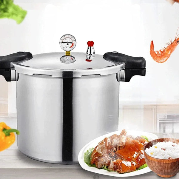 Large Capacity Pressure Cooker Thickened Explosion-Proof Stress Pot，Multi-Function Large Pot Induction Cooker, Gas Stove Suitable for Hotels，Restaurants (Size : 30L)3