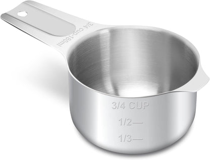 3/4 Cup (180 Ml | 6 Oz| 180 Cc) Stainless Steel Measuring Cup, Metal Measuring Cup for Cooking & Baking1