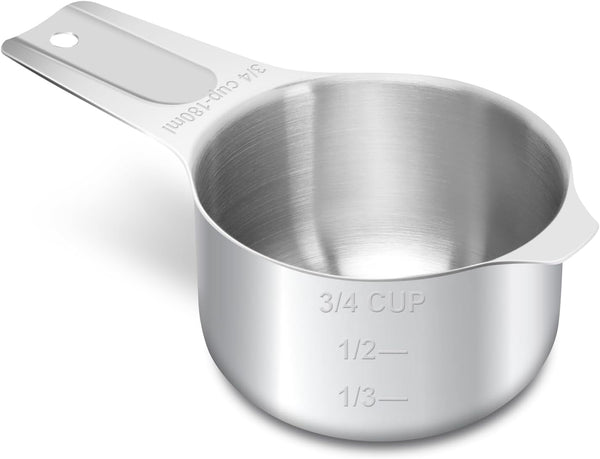 3/4 Cup (180 Ml | 6 Oz| 180 Cc) Stainless Steel Measuring Cup, Metal Measuring Cup for Cooking & Baking1
