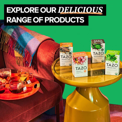 TAZO Organic Refresh Mint Herbal Tea Bags with Peppermint and Spearmint, Caffeine Free, 16 Total Tea Sachets6