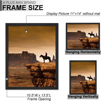 11X14 Picture Frame Black Light Weight Wall Mount4