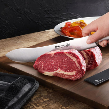 Elbert Series German Steel Forged 6-Piece BBQ Knife Set, White, 10270066