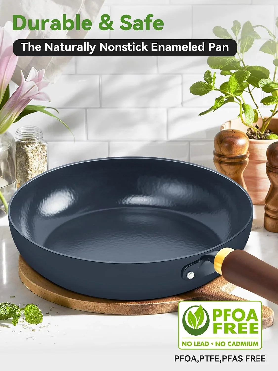 9-5-enameled-carbon-steel-skillet-nonstick-frying-pan-carbon-steel-pan-stay-cool-wooden-handle-high-wall-pan-season-free-stir-fry-pan-non-toxic-ptfe-pfoa-free