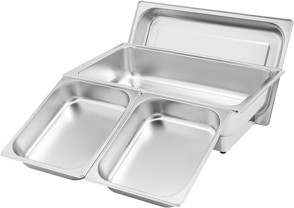 9L 2-Compartment Electric Chafing Dish, 110V Buffet Food Warmer, 600W Stainless Steel Electric Food Heating Tray with Touchscreen Temperature Control for Catering Banquet Party and Home Use3