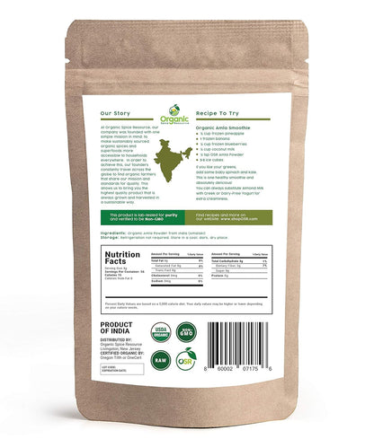 Organic Amla Powder - 1.1 Lbs or 17.54Oz | Amalaki, USDA Organics, Non-Gmo, Kosher, Halal - 100% Raw and Natural, by SHOPOSR3