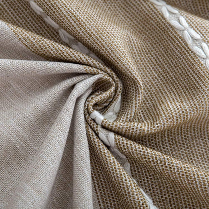 Farmhouse Tablecloth Heavy Weight Stitching Tassel Cotton Linen Dust-Proof Table Cloth for Kitchen Dinning Tabletop Decoration (Round, 60 Inch, Linen)7