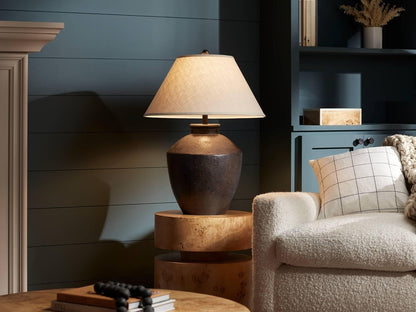 Massa 29 1/2" Tall Table Lamp Black Terracotta Country Jar2