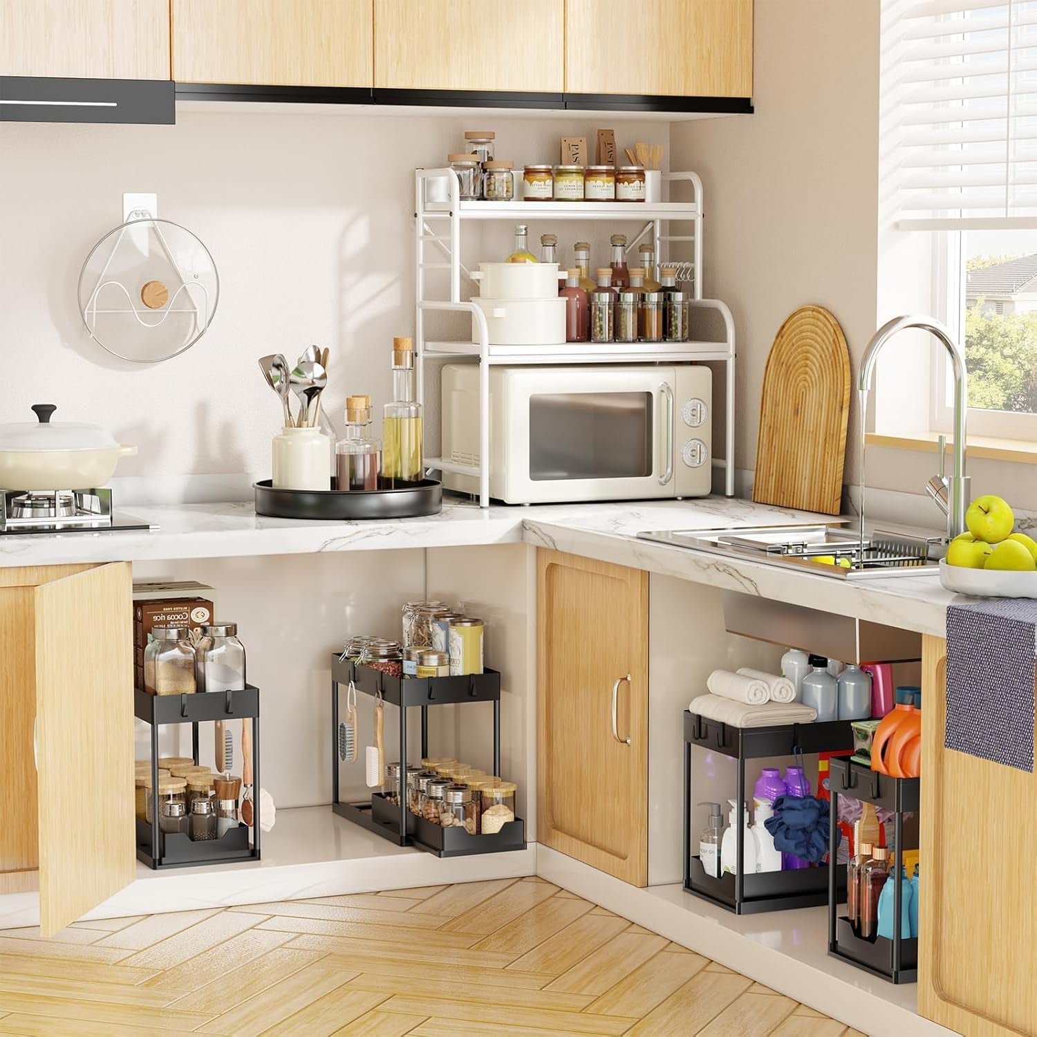 under-sink-organizer-2-pack-sink-pull-out-sliding-storage-cabinet-2-tier-under-shelf-organizer-for-kitchen-bathroom-black