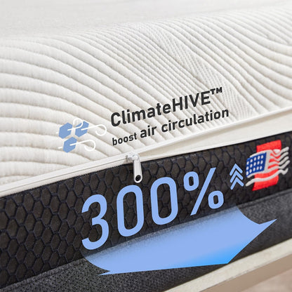 King Memory Foam Mattress - 12 Inch Size Mattress Gel Memory Foam Mattress in a Box, Extra Spinal Alignment for Back Pain Relief & Motion Isolation Cool Night Sleep - Certipur-Us, Made in USA8