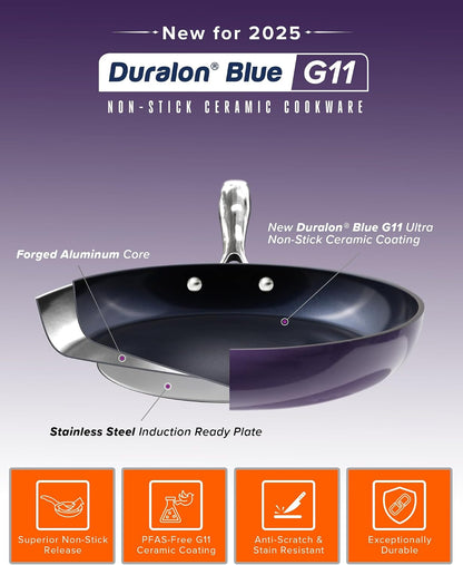Lux 13-Piece Premium Cookware Collection, Next-Generation G11 | Duralon Blue Ceramic Nonstick, Ultra Durable, Pfas-Free, Lightweight & Works on All Cooktops, Black2