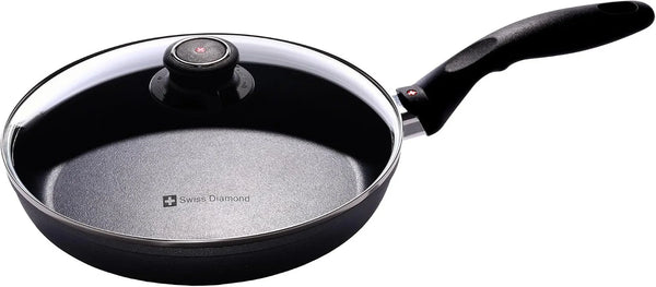 Frying Pans Nonstick with Lid, Features Ergonomic Handle, Nonstick Diamond Coated Aluminum Skillets and Oven Safe Frying Pans with Lids, Cover Included, 9.5 Inch1