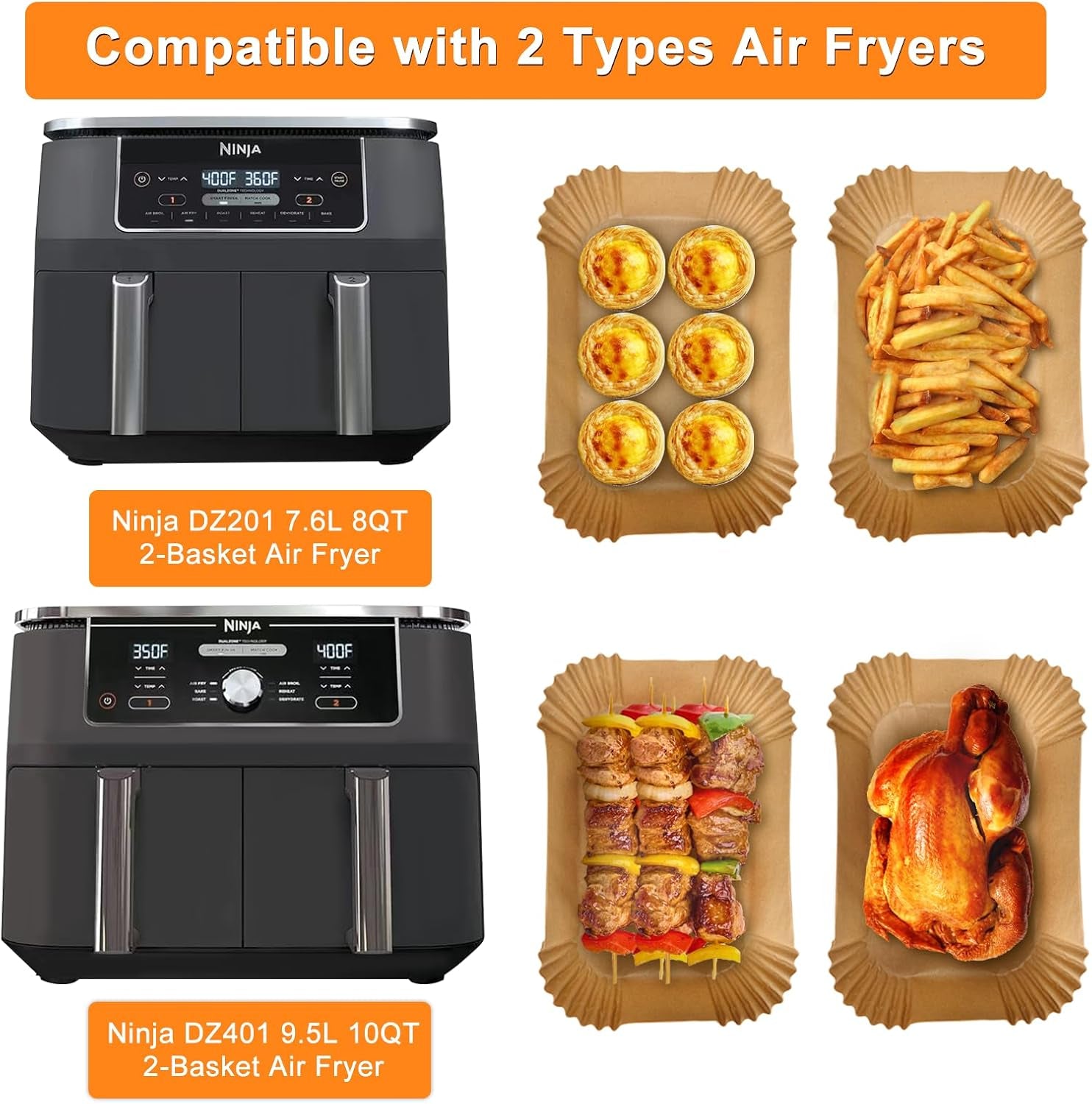 200pcs-air-fryer-liners-for-ninja-higher-non-stick-disposable-parchment-paper-liner-for-ninja-dz201-dz401-dual-airfryer-baking-food-grade-ninja-air-fryer-accessories-rectangle-8-6-x-5-5-inch