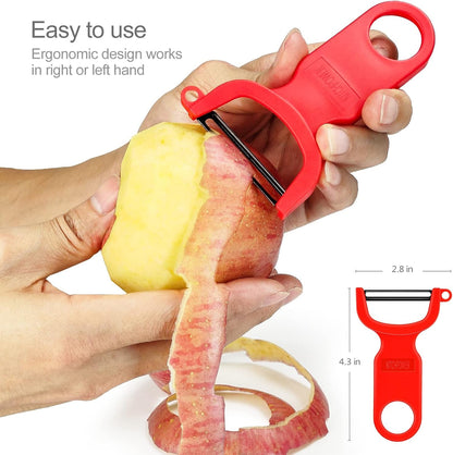 Original Vegetable Peeler Carbon Steel Blade 3-Pack Red/Green/Yellow2