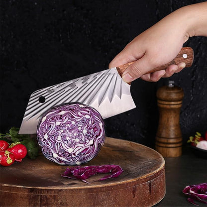 Meat Cleaver, 7 Inch Slicing Knives High Carbon Steel Chef Knife Kitchen Meat Fish Vegetables Cutter Butcher Cleaver Knives(B Knife)5