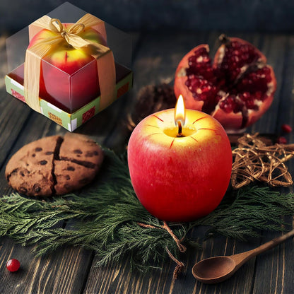 12Pcs Rosh Hashanah Apple-Shaped Candle Decoration Gifts Sets6