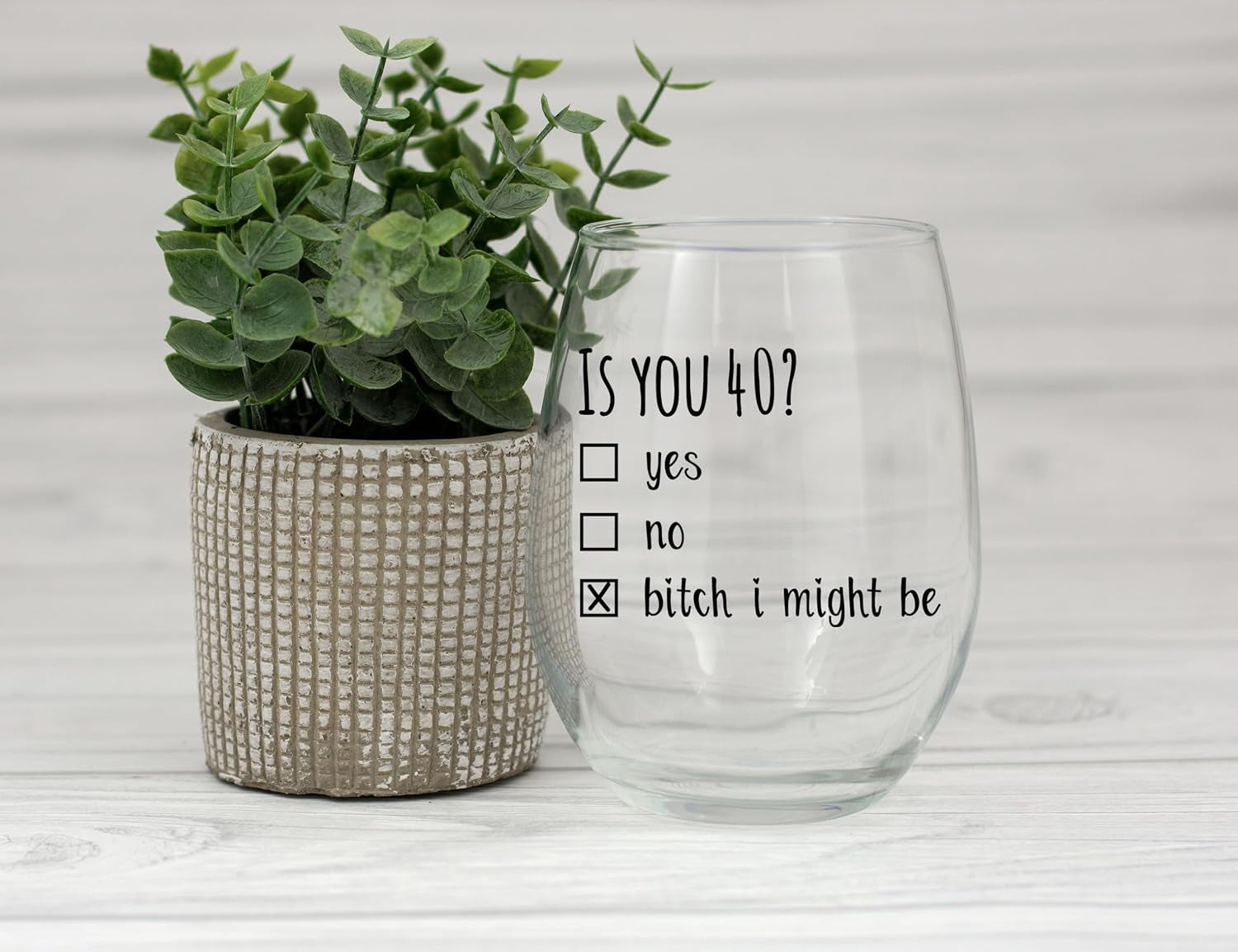 40th-birthday-gifts-for-women-and-men-wine-glass-funny-is-you-40-gift-idea-for-mom-dad-husband-wife-40-year-old-party-supplies-decorations-for-him-her-15oz