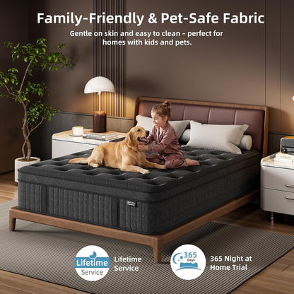 Queen Mattress 12 Inch, Hybrid Spring Mattress, Medium Firm8