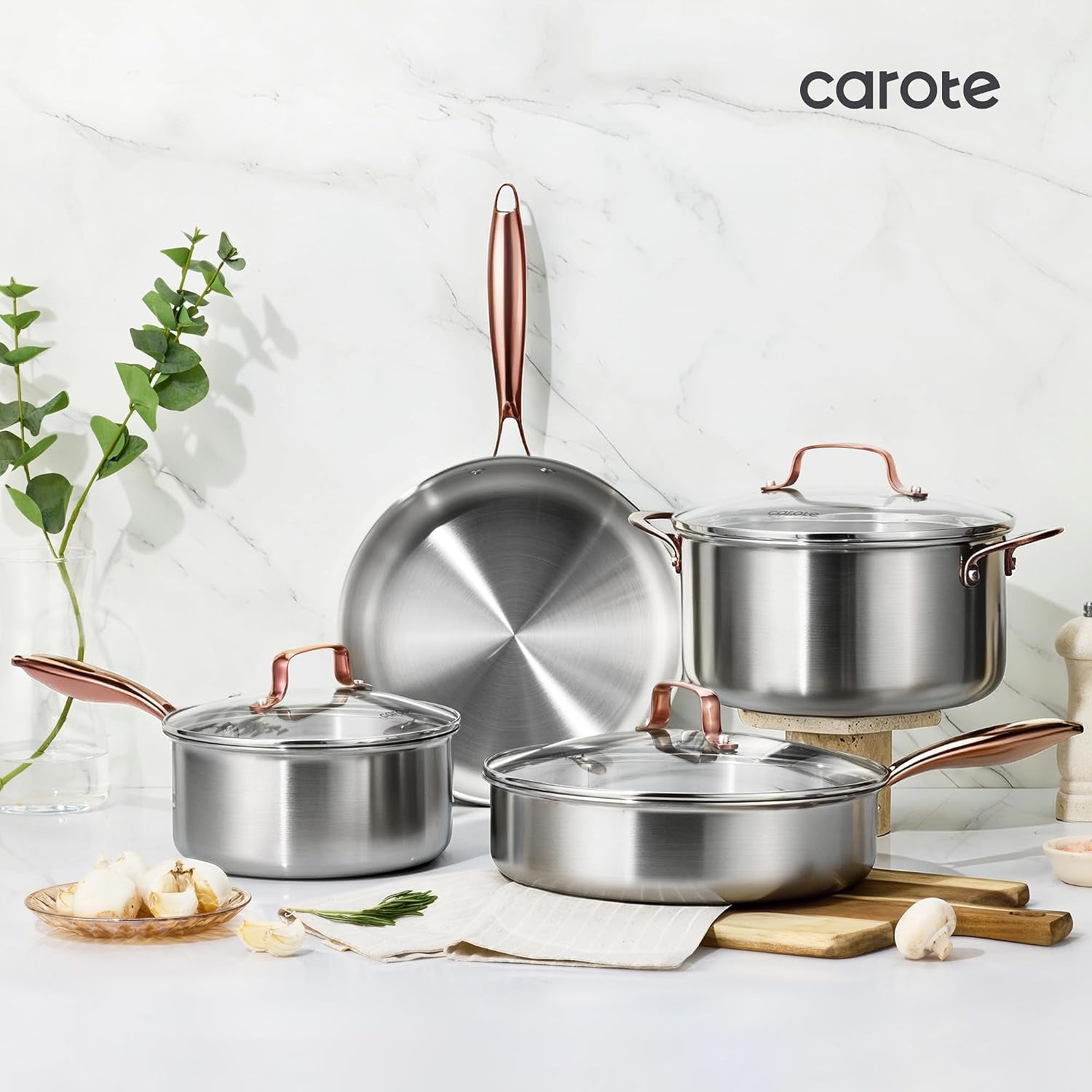 7-piece-tri-ply-stainless-steel-frying-pan-set-skillet-set-8-10-12-induction-compatible-oven-dishwasher-safe-gold-handle
