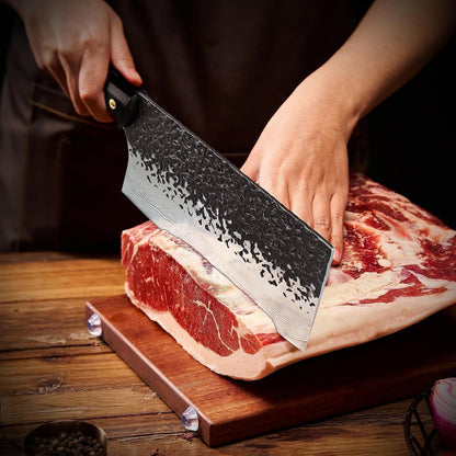 Meat Cleaver Chopping Knife -Butcher Knife with Forged Texture5