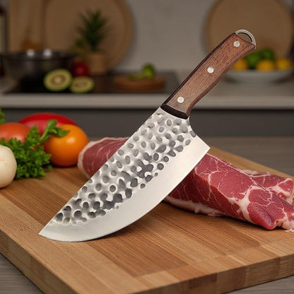 Meat Cleaver, Forged Knife Chinese Butcher Meat Cleaver Boning Slicing Chef Knife Barbecue Kitchen Tools3