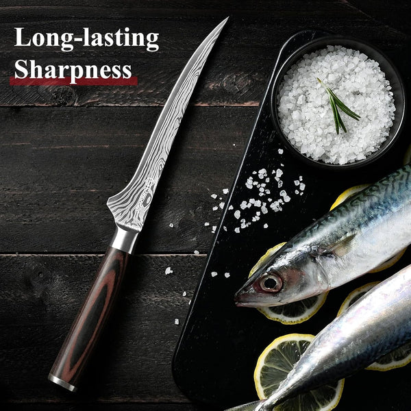 6 Inch Boning Knife, High Carbon German Steel Meat Butcher Knife4