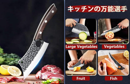 Serbian Chef Knife Set - 10 PCS Hand Forged Knife Set with Bag6