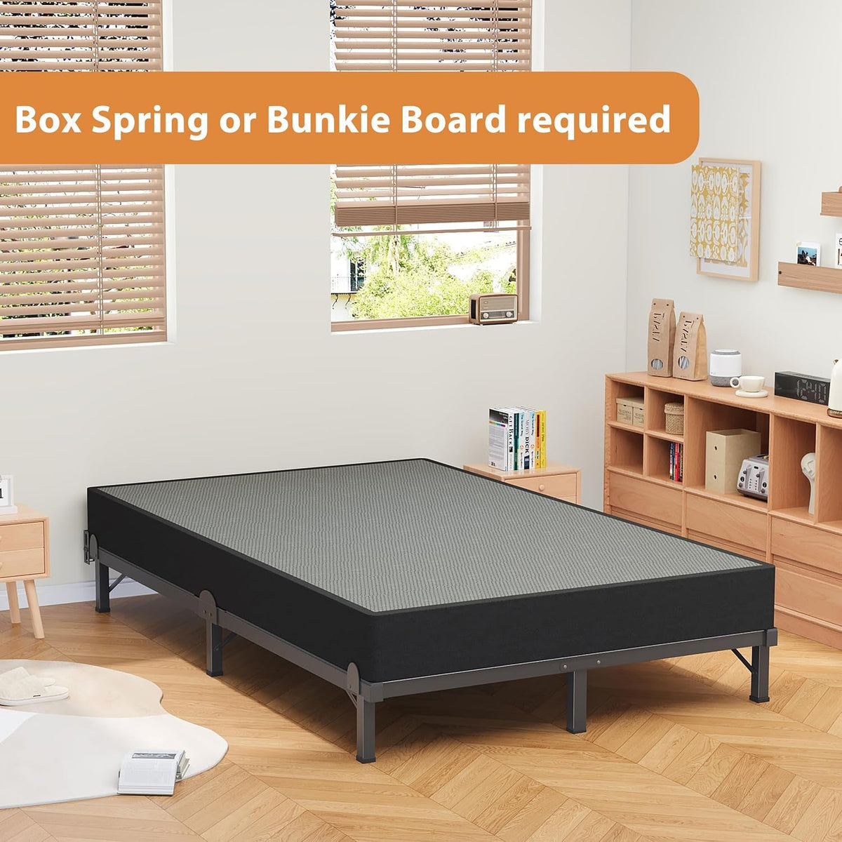 metal-bed-frame-king-8-inches-for-box-spring-9-legs-support-basics