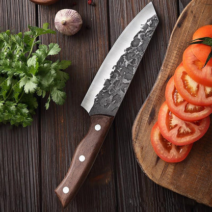 Meat Cleaver,Cleaver Knife 7 Inch Forged Butcher Kitchen Knife Stainless Steel Meat Cleaver Chef Fish Vegetables Slicing Cooking Knife with Sheath (Color : Knife Only)4