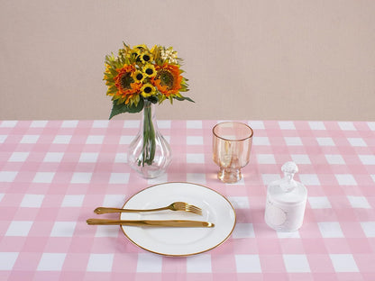 3 Packs Pink Gingham Tablecloth Pink and White Checkered Tablecloths 54 X 108 Inches Disposable Plastic Gingham Tablecovers Waterproof Rectangle Picnic Table Covers for Birthday Party Supplies8