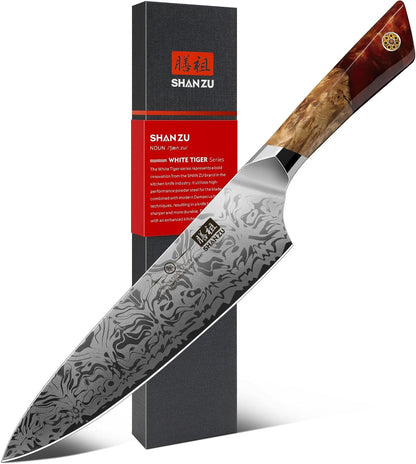 Damascus Chef Knife, SG2 Powder Steel Japanese Kitchen Knife1
