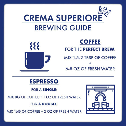 Crema Superiore Whole Bean Coffee, Arabica and Robusta Blend, Medium Roast, 2.2 Lb Bag (Pack of 1)4