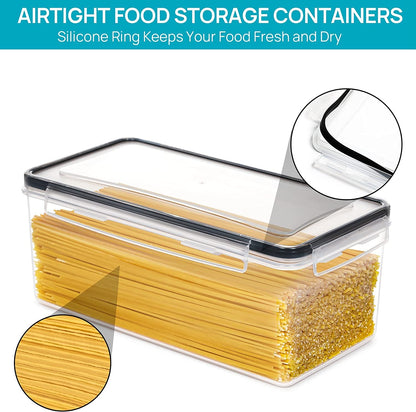Pasta Storage Containers, 8 Pack, 3.2L Airtight Canisters3
