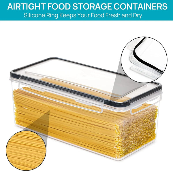 Pasta Storage Containers, 4 Pack, 3.2L Airtight Canisters4