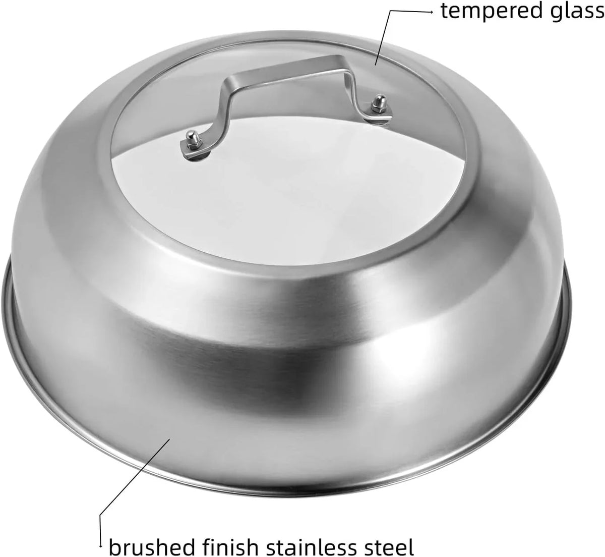 12-75-inch-12-2-inch-inner-diameter-stainless-steel-basting-cover-for-13-5-inch-wok-melting-dome-for-griddle-cooking-round-steaming-cover-lid-with-tempered-glass-top-and-steam-holes