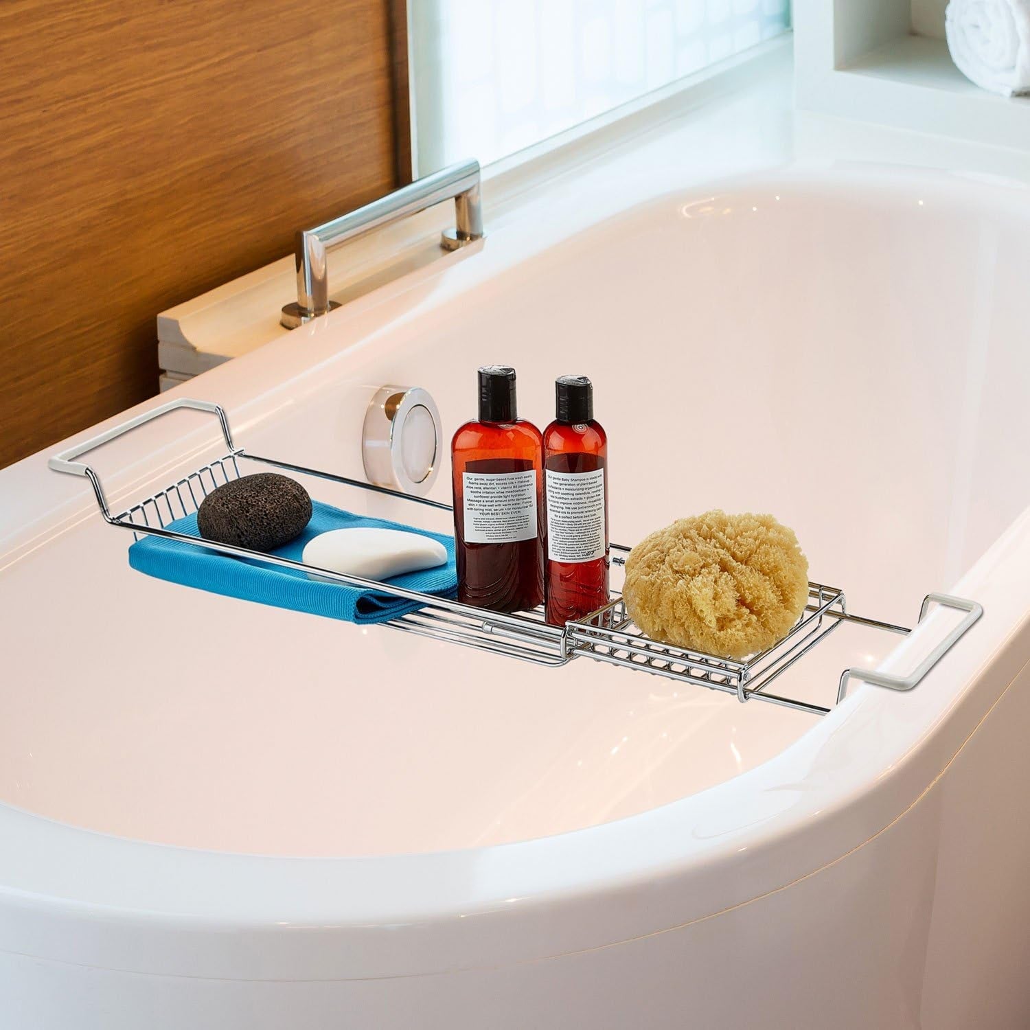 stainless-steel-expandable-shower-bathtub-tray-over-the-clawfoot-tub-bath-caddy