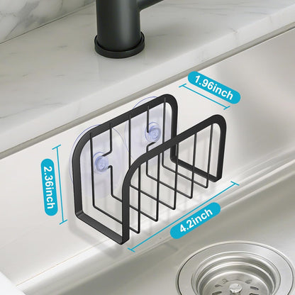 Sponge Holder for Kitchen Sink,Kitchen Sink Caddy with Sponge Holder-Black2